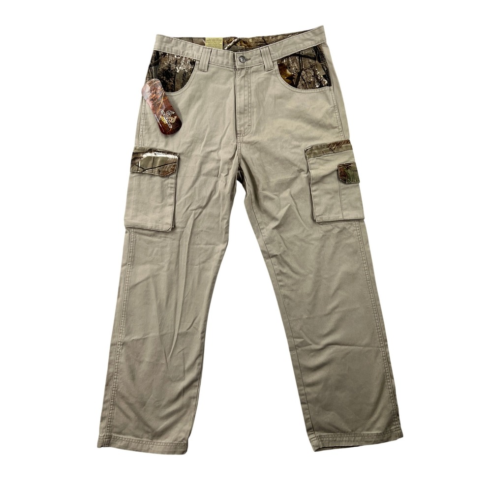 NEW‎ Wrangler ProGear Khaki Cargo Pants Mens 32x30 Realtree AP Camo PG075AP